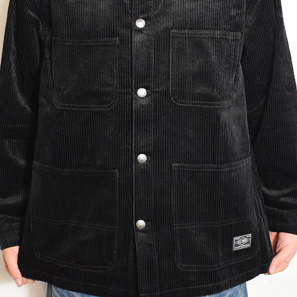 BIG MIKE ビッグマイク CORDUROY WASHED COVERALL -BLACK- メンズ ジャケット カバーオール コーデュロイ 送料無料 atfjkt
