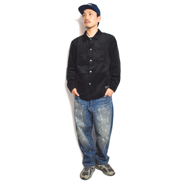 BIG MIKE ビッグマイク CORDUROY WASHED COVERALL -BLACK- メンズ ジャケット カバーオール コーデュロイ 送料無料 atfjkt