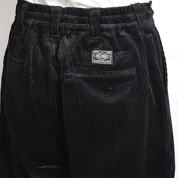 BIG MIKE ビッグマイク CORDUROY WASHED EASY PANTS -BLACK- メンズ パンツ イージーパンツ コーデュロイ 送料無料 atfpts