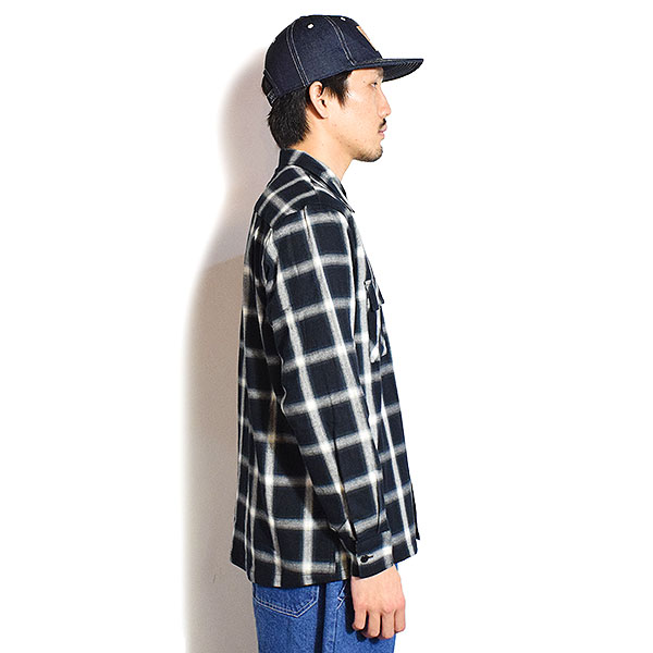BIG MIKE ビッグマイク LIGHT FLANNEL L/S SHIRTS -BLK×GRN×WHT- シャツ 長袖 チェックシャツ ネルシャツ 送料無料 atftps_1