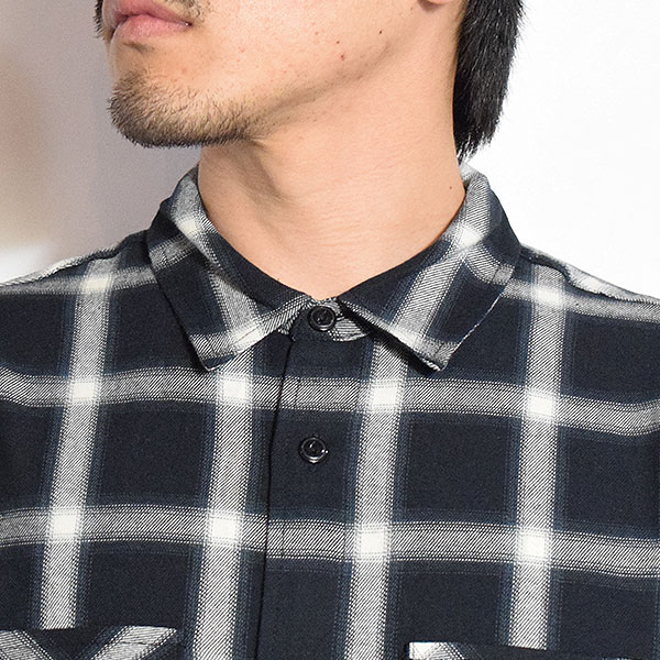 BIG MIKE ビッグマイク LIGHT FLANNEL L/S SHIRTS -BLK×GRN×WHT- シャツ 長袖 チェックシャツ ネルシャツ 送料無料 atftps_3