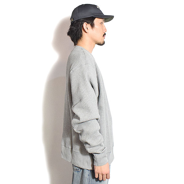 JEMORGAN LONG JOHNS ジェーイーモーガンロングジョーンズ ビッグワッフル L/S TEE -杢GRAY- メンズ Tシャツ 長袖 atftps