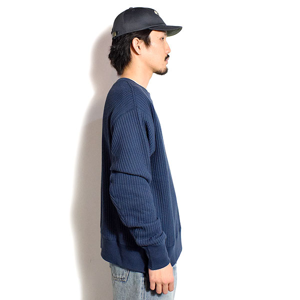 JEMORGAN LONG JOHNS ジェーイーモーガンロングジョーンズ ビッグワッフル L/S TEE -NAVY- メンズ Tシャツ 長袖 atftps