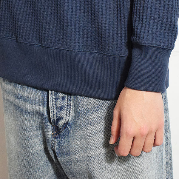 JEMORGAN LONG JOHNS ジェーイーモーガンロングジョーンズ ビッグワッフル L/S TEE -NAVY- メンズ Tシャツ 長袖 atftps