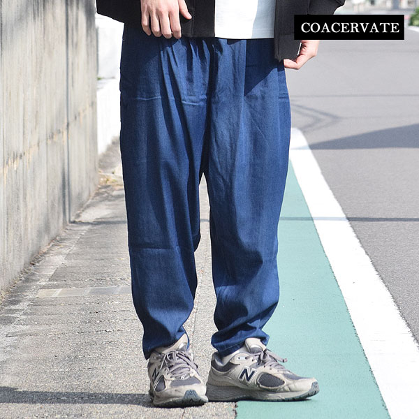 30％OFF SALE セール COACERVATE コアセルベート Indigo Balloon Easy Pants メンズ パンツ バルーンパンツ atfptsの通販は