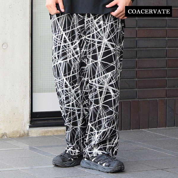 COACERVATE コアセルベート WIDE STRAIGHT RADIATION PATTERN PANTS メンズ パンツ ラディエーション柄 atfpts