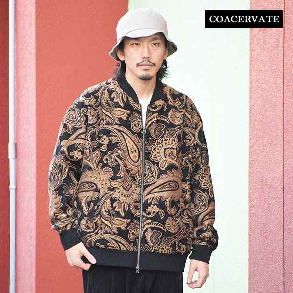 COACERVATE コアセルベート Gobelin Rib Blouson メンズ ジャケット ゴブラン織り ペイズリー柄 ブルゾン 送料無料 ストリート atfjkt