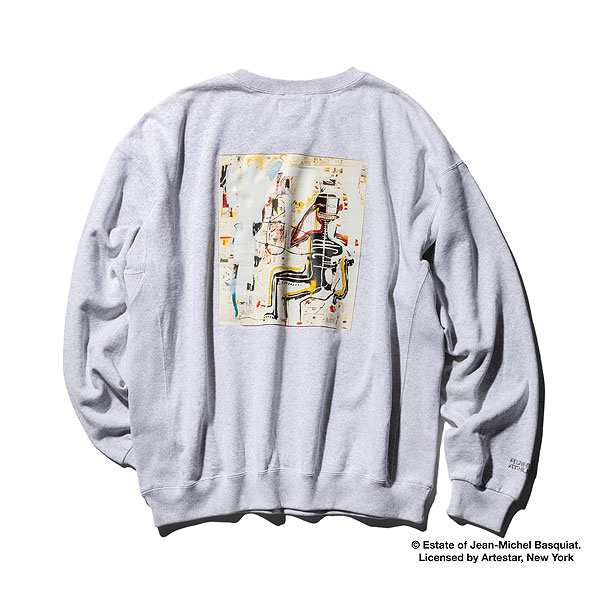 CLUCT×Jean-Michel Basquiat クラクト #D[CREW SWEAT] メンズ スウェット ジャン=ミシェル・バスキア コラボレーション atftps