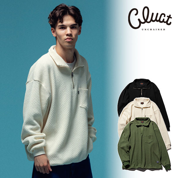 2025 春 先行予約 3月〜4月入荷予定 CLUCT クラクト CROWLEY[HALF ZIP] メンズ カットソー atftps