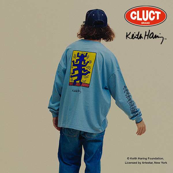 30%OFF SALE セール CLUCT×Keith Haring(キース・ヘリング) クラクト #E [L/S TEE] Keith Haring メンズ Tシャツ 長袖 ロンT コラボレーション 送料無料 atftpsの通販は