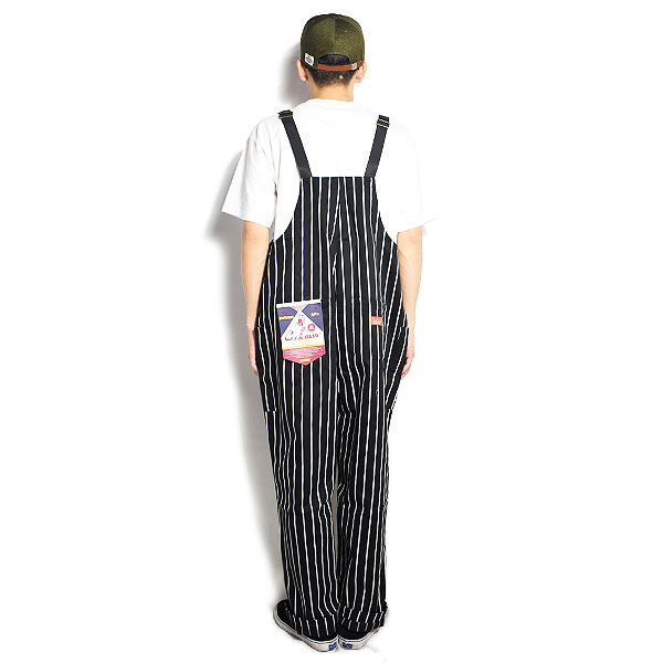 COOKMAN クックマン FISHERMAN'S BIB OVERALL -STRIPE BLACK- メンズ オーバーオール サロペット パンツ ストリート 送料無料 atfpts