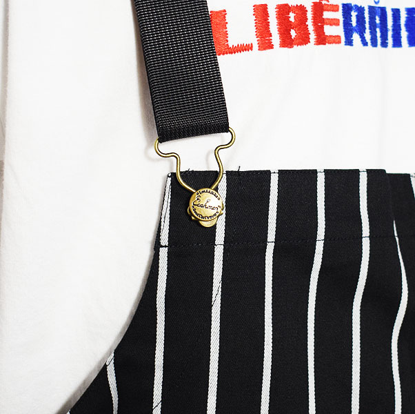 COOKMAN クックマン FISHERMAN'S BIB OVERALL -STRIPE BLACK- メンズ オーバーオール サロペット パンツ ストリート 送料無料 atfpts