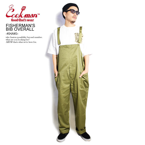 COOKMAN クックマン FISHERMAN'S BIB OVERALL -KHAKI