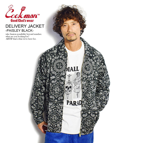 COOKMAN クックマン DELIVERY JACKET -PAISLEY BLACK- メンズ ジャケット デリバリージャケット アウター ストリート atfjkt