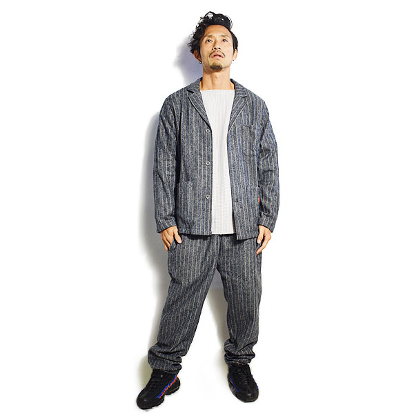 COOKMAN クックマン CHEF PANTS WOOL MIX STRIPE -LIGHT GRAY- メンズ パンツ シェフパンツ イージーパンツ ストリート atfpts