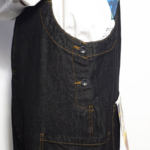 COOKMAN クックマン FISHERMAN'S BIB OVERALL -DENIM BLACK- 231-03854 メンズ オーバーオール 送料無料 ストリート atfpts
