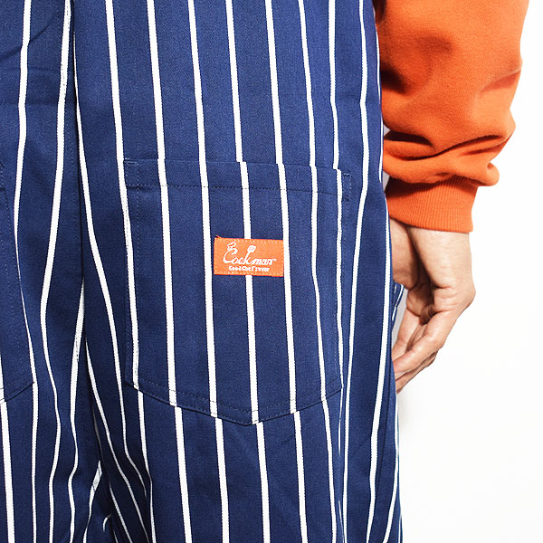 COOKMAN クックマン FISHERMAN'S BIB OVERALL -STRIPE NAVY- オーバーオール サロペット パンツ ストリート 送料無料 atfpts