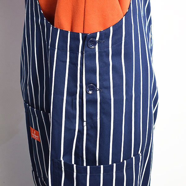 COOKMAN クックマン FISHERMAN'S BIB OVERALL -STRIPE NAVY- オーバーオール サロペット パンツ ストリート 送料無料 atfpts