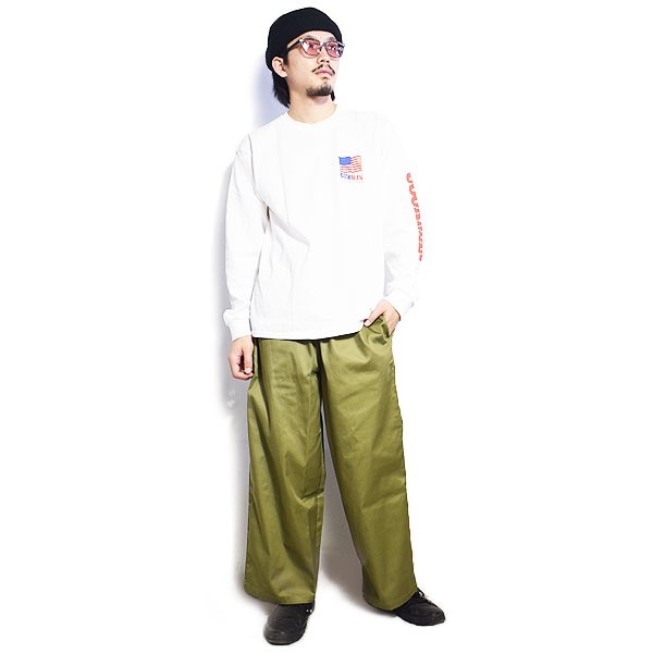 COOKMAN クックマン WIDE CHEF PANTS -KHAKI- メンズ パンツ ワイド