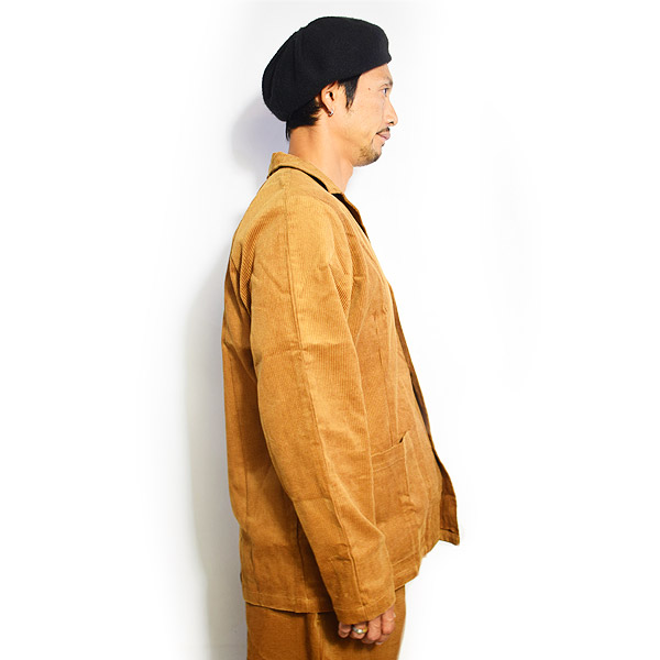 COOKMAN クックマン LAB.JACKET CORDUROY -BROWN- 231-03417 メンズ ジャケット ラボジャケット アウター ストリート atfjkt