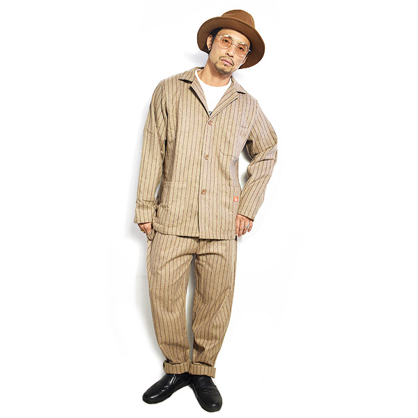 COOKMAN クックマン CHEF PANTS WOOL MIX STRIPE -BEIGE- 231-03802 メンズ パンツ シェフパンツ イージーパンツ ストリート atfpts