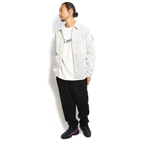 COOKMAN クックマン Delivery Jacket EX Warm Pabst Stripe White -WHITE- メンズ ジャケット  デリバリージャケット 送料無料 atfjkt｜au PAY マーケット