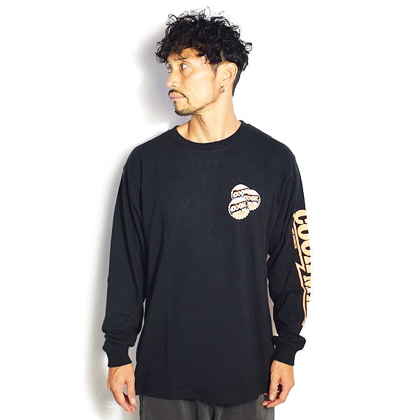 COOKMAN クックマン LONG SLEEVE T-SHIRTS BOTTLE CAP -BLACK- メンズ