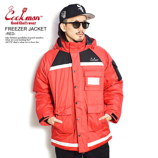 40％OFF SALE セール COOKMAN クックマン FREEZER JACKET -RED- フリーザージャケット アウター 送料無料 ストリート atfjktの通販は 11,892円