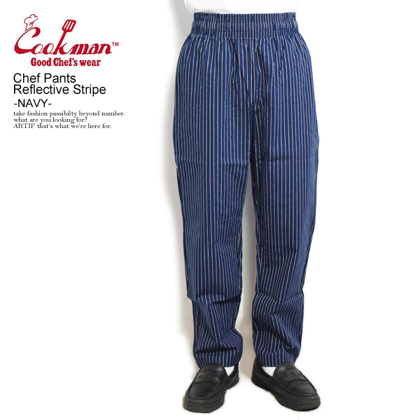 COOKMAN クックマン Chef Pants Reflective Stripe -NAVY- メンズ パンツ シェフパンツ イージーパンツ ストリート atfptsの通販は 5,984円