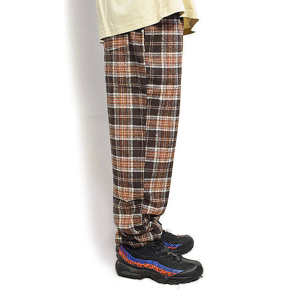 COOKMAN クックマン Chef Pants Wool Mix Tartan Brown -BROWN- メンズ パンツ シェフパンツ イージーパンツ ストリート atfpts