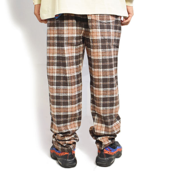 COOKMAN クックマン Chef Pants Wool Mix Tartan Brown -BROWN- メンズ パンツ シェフパンツ イージーパンツ ストリート atfpts