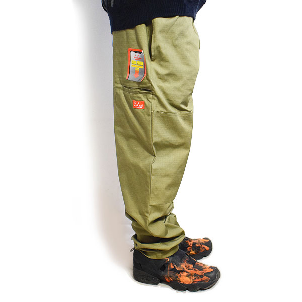 COOKMAN クックマン Chef Pants Double knee Ripstop Olive -OLIVE GREEN- メンズ パンツ シェフパンツ イージーパンツ atfpts