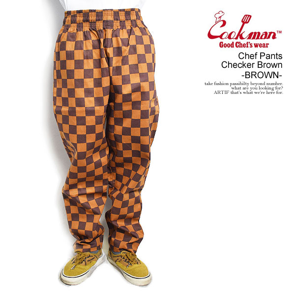 COOKMAN クックマン Chef Pants Checker Brown -BROWN- メンズ パンツ シェフパンツ イージーパンツ ストリート atfptsの通販は 5,711円