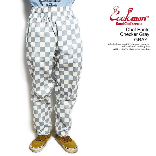 COOKMAN クックマン Chef Pants Checker Gray -GRAY- メンズ パンツ シェフパンツ イージーパンツ ストリート atfptsの通販は 5,387円