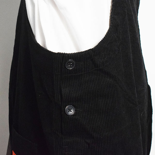 COOKMAN クックマン Fisherman's Bib Overall Corduroy Black -BLACK- フィッシャーマンズオーバーオール 送料無料 atfpts