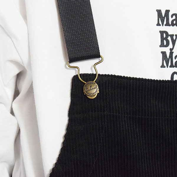 COOKMAN クックマン Fisherman's Bib Overall Corduroy Black -BLACK- フィッシャーマンズオーバーオール 送料無料 atfpts
