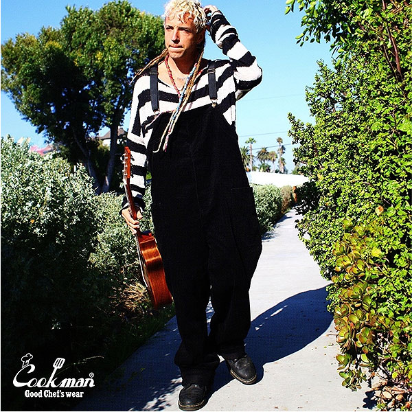 COOKMAN クックマン Fisherman's Bib Overall Corduroy Black -BLACK- フィッシャーマンズオーバーオール 送料無料 atfpts