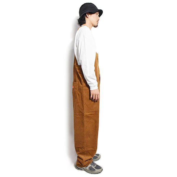 COOKMAN クックマン Fisherman's Bib Overall Corduroy Brown -BROWN- フィッシャーマンズオーバーオール 送料無料 atfpts