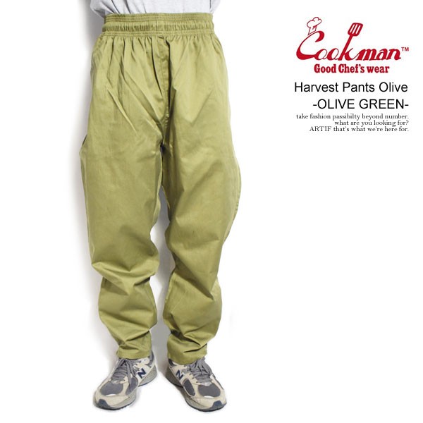 COOKMAN クックマン Harvest Pants Olive -OLIVE GREEN- メンズ パンツ シェフパンツ ハーヴェストパンツ  atfpts｜au PAY マーケット