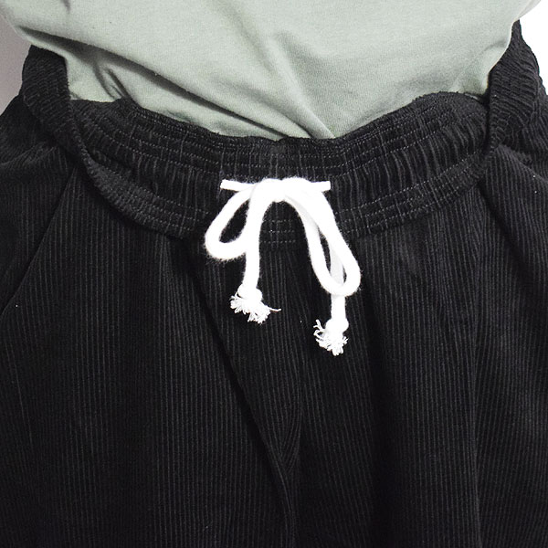 COOKMAN クックマン ChefPants Semiwide Corduroy Black -BLACK- メンズ パンツ シェフパンツ イージーパンツ セミワイド atfpts