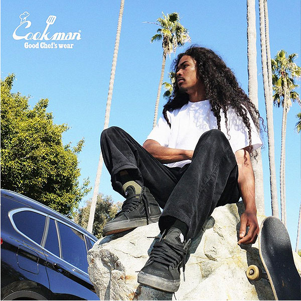 COOKMAN クックマン ChefPants Semiwide Corduroy Black -BLACK- メンズ パンツ シェフパンツ イージーパンツ セミワイド atfpts