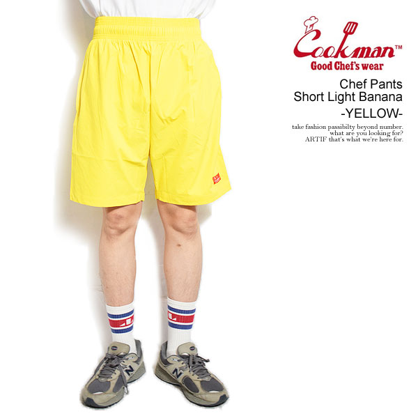 COOKMAN クックマン Chef Pants Short Light Banana -YELLOW- メンズ ショートパンツ ショーツ パンツ シェフパンツ ストリート atfptsの通販は