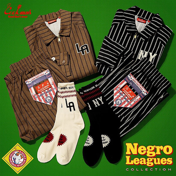 COOKMAN クックマン Chef Pants Semiwide Negro Leagues NY Black Yankees -BLACK- パンツ シェフパンツ セミワイド atfpts