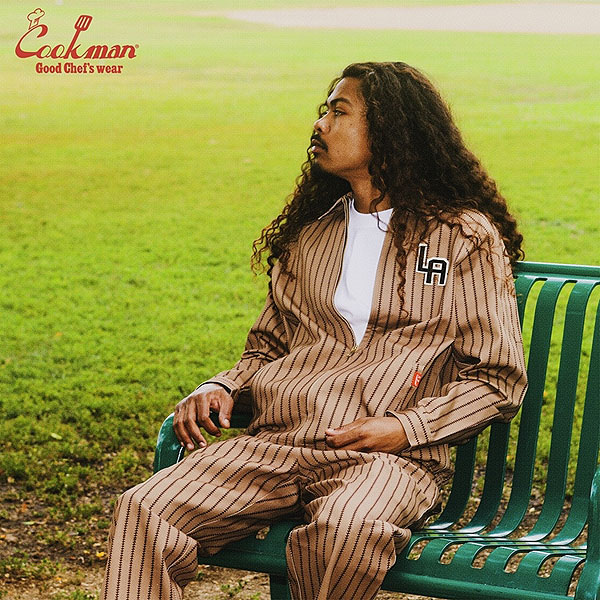 COOKMAN クックマン Chef Pants Semiwide Negro Leagues LA White Sox -BROWN- メンズ パンツ シェフパンツ セミワイド atfpts