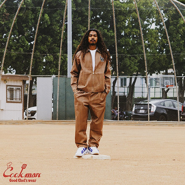 COOKMAN クックマン Chef Pants Semiwide Negro Leagues LA White Sox -BROWN- メンズ パンツ シェフパンツ セミワイド atfpts