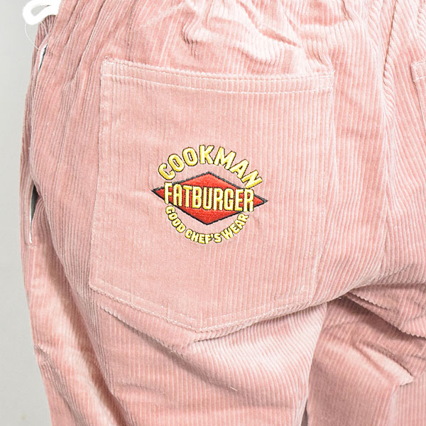 COOKMAN クックマン Chef Pants Semiwide Corduroy FAT Pink -LIGHT PINK- メンズ パンツ シェフパンツ atfpts