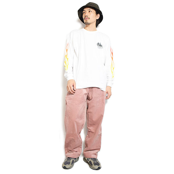 COOKMAN クックマン Chef Pants Semiwide Corduroy FAT Pink -LIGHT PINK- メンズ パンツ シェフパンツ atfpts