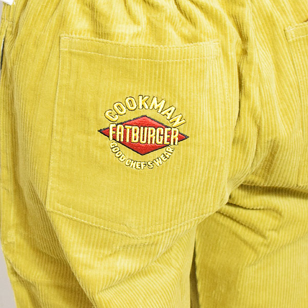 COOKMAN クックマン Chef Pants Semiwide Corduroy FAT Yellow -YELLOW- メンズ パンツ シェフパンツ atfpts