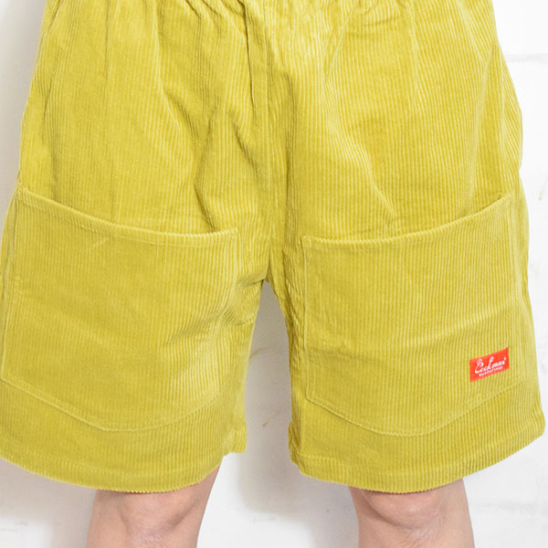 COOKMAN クックマン Chef Pants Short Front Pocket Corduroy FAT Yellow -YELLOW- メンズ ショートパンツ シェフパンツ atfpts