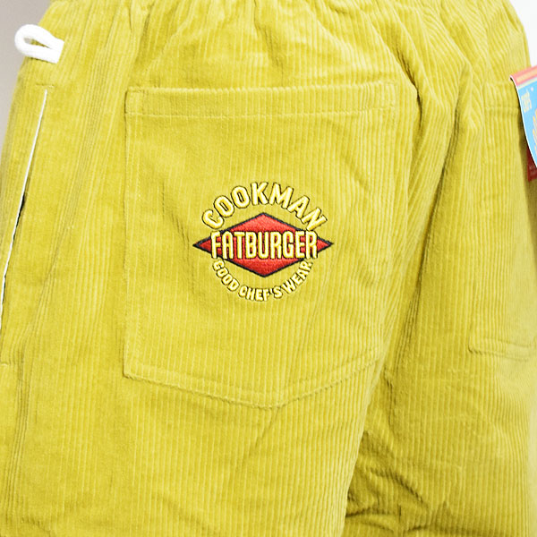COOKMAN クックマン Chef Pants Short Front Pocket Corduroy FAT Yellow -YELLOW- メンズ ショートパンツ シェフパンツ atfpts
